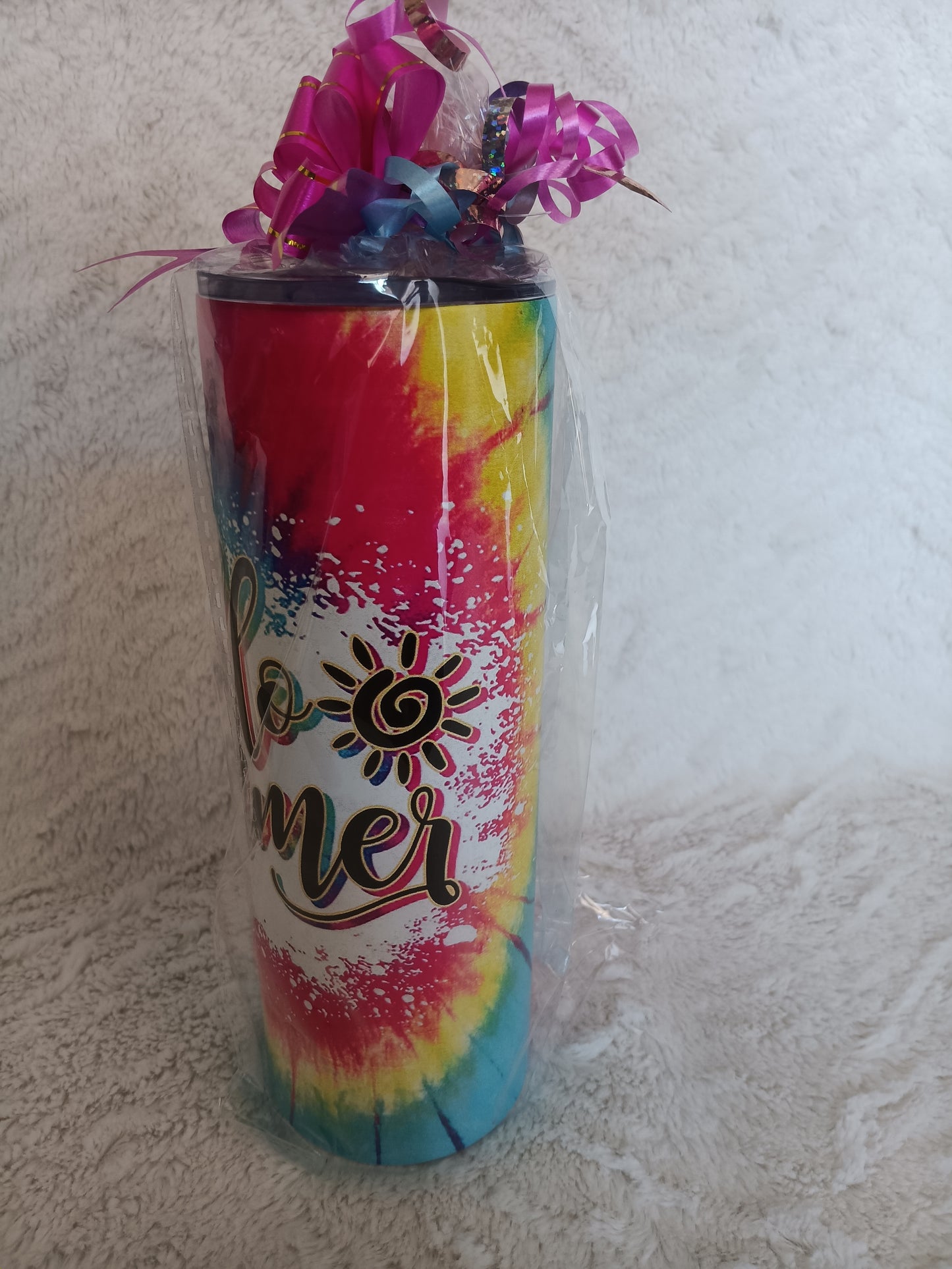 Colorful tie-dye hello summer 20 oz tumbler