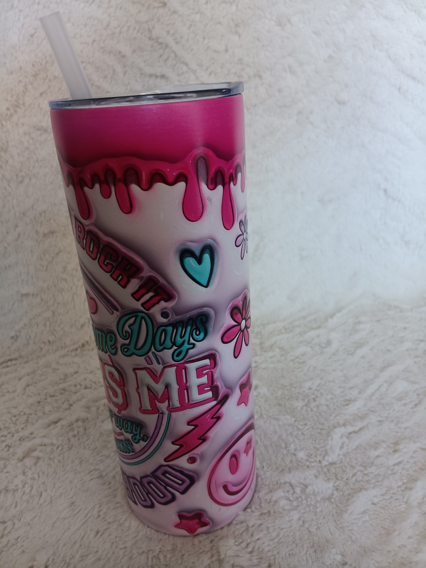 Some days I rock motherhood 20 oz skinny Tumbler