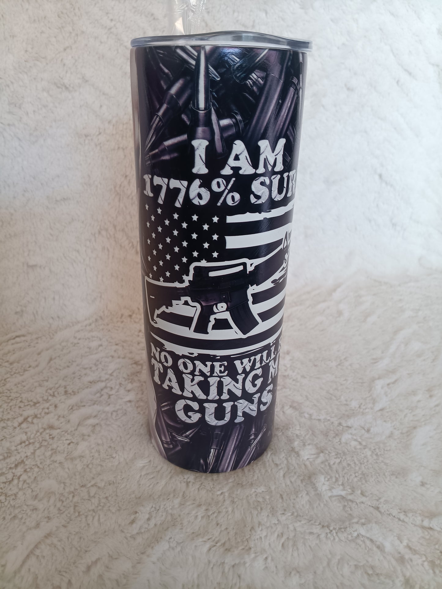 1776 Flag gun rights 20 oz skinny Tumbler