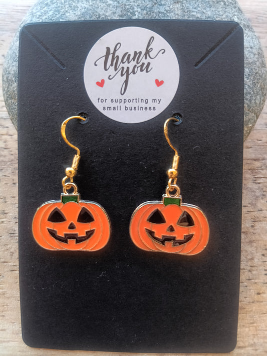 Adorable pumpkin Halloween Earrings