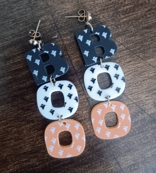 Cute ghosty BOO dangle stud earrings