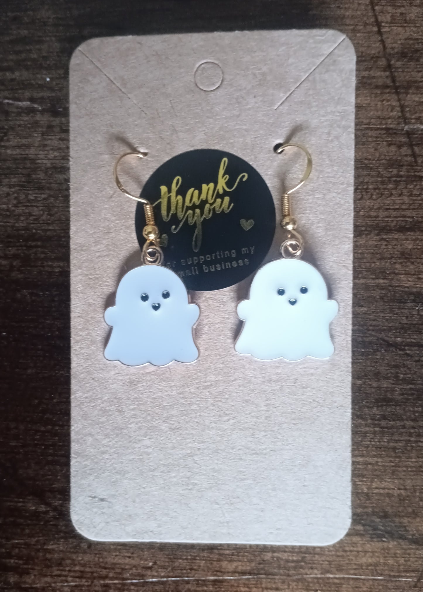 Cute little white handmade Ghost Earrings