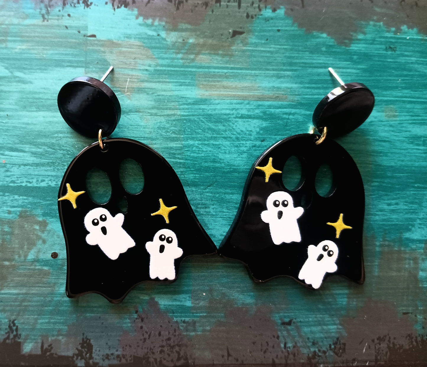 Adorable Dangle Ghost Stud Earrings