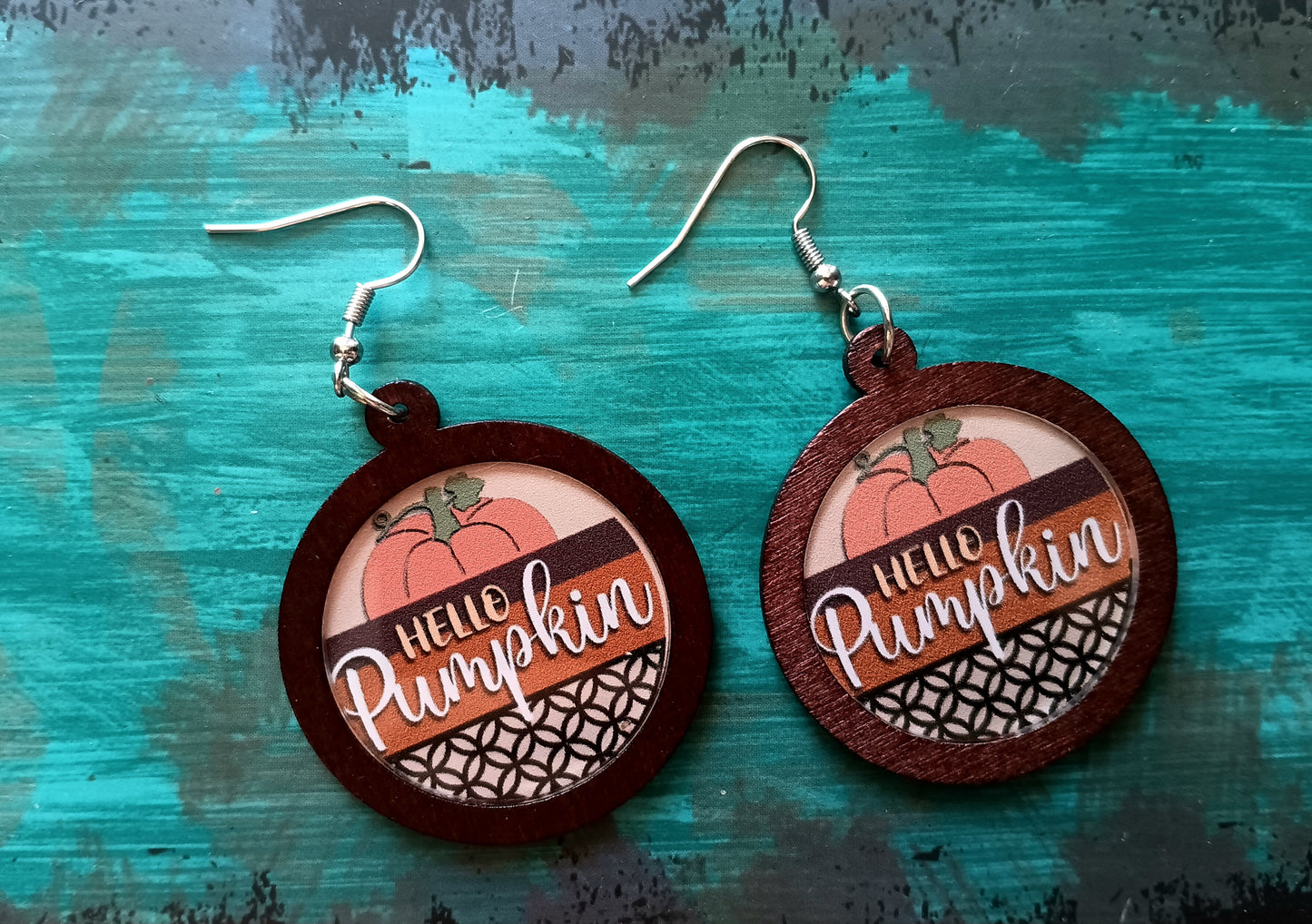 Adorable Hello Pumpkin Fall Earrings