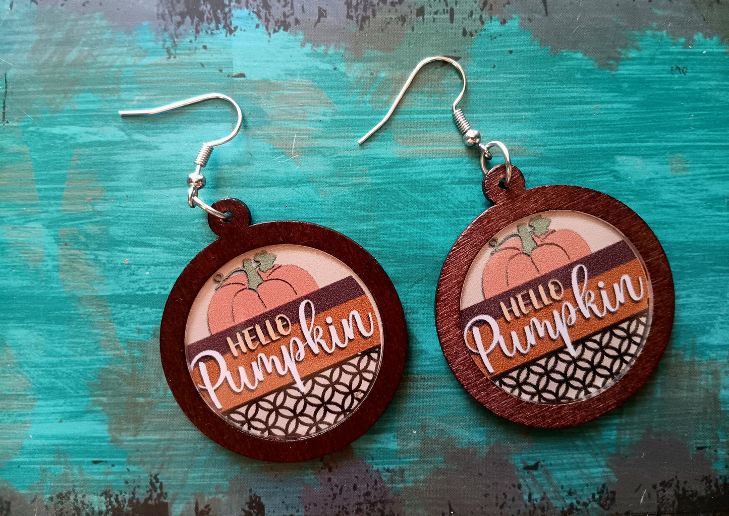 Adorable Hello Pumpkin Fall Earrings