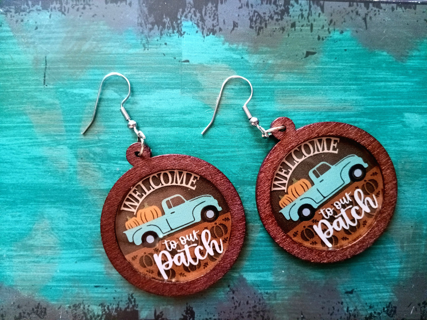 Adorable Welcome to our Patch Fall Earrings