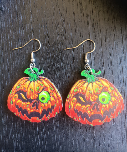 Spooky Pumpkin Earrings