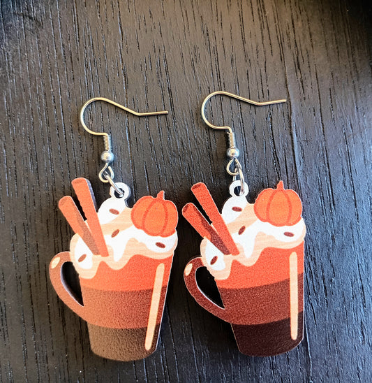 Fun Fall Latte Earrings