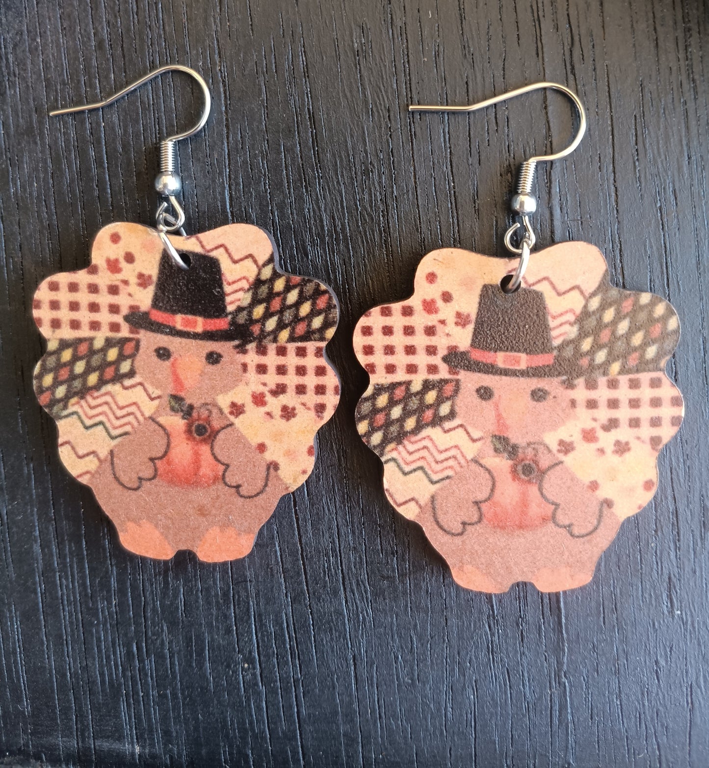 Cute Little Thanksgiving Turkey Earrings