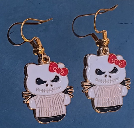 Cute n Spooky Halloween Kitty Earrings (Variations Available)