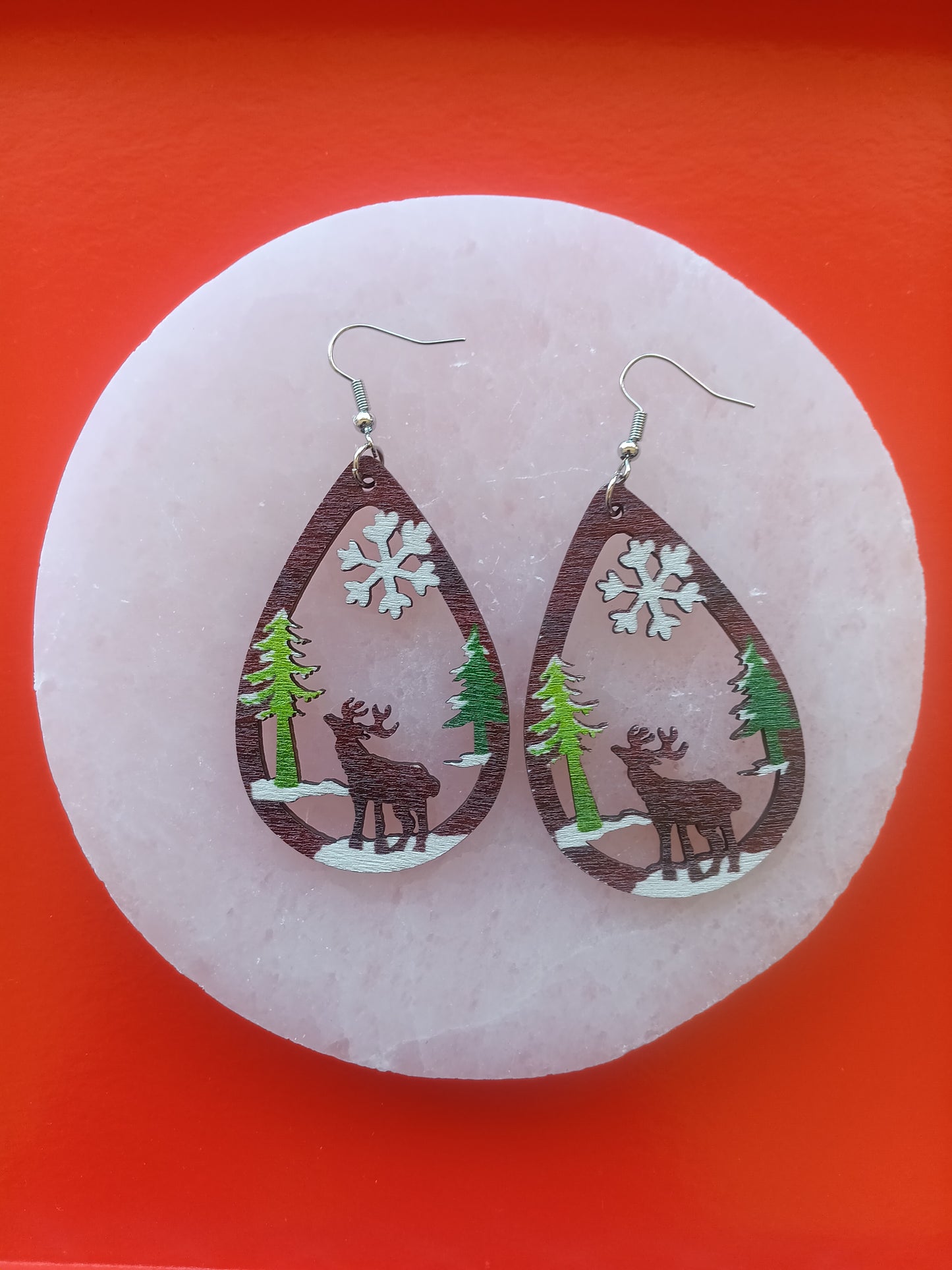 Winter Wonderland Reindeer/Moose Earrings