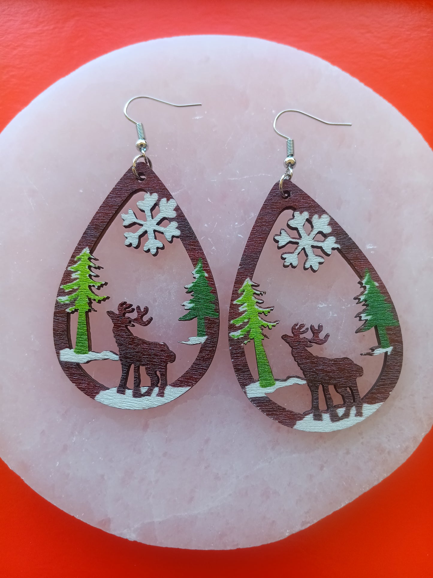 Winter Wonderland Reindeer/Moose Earrings