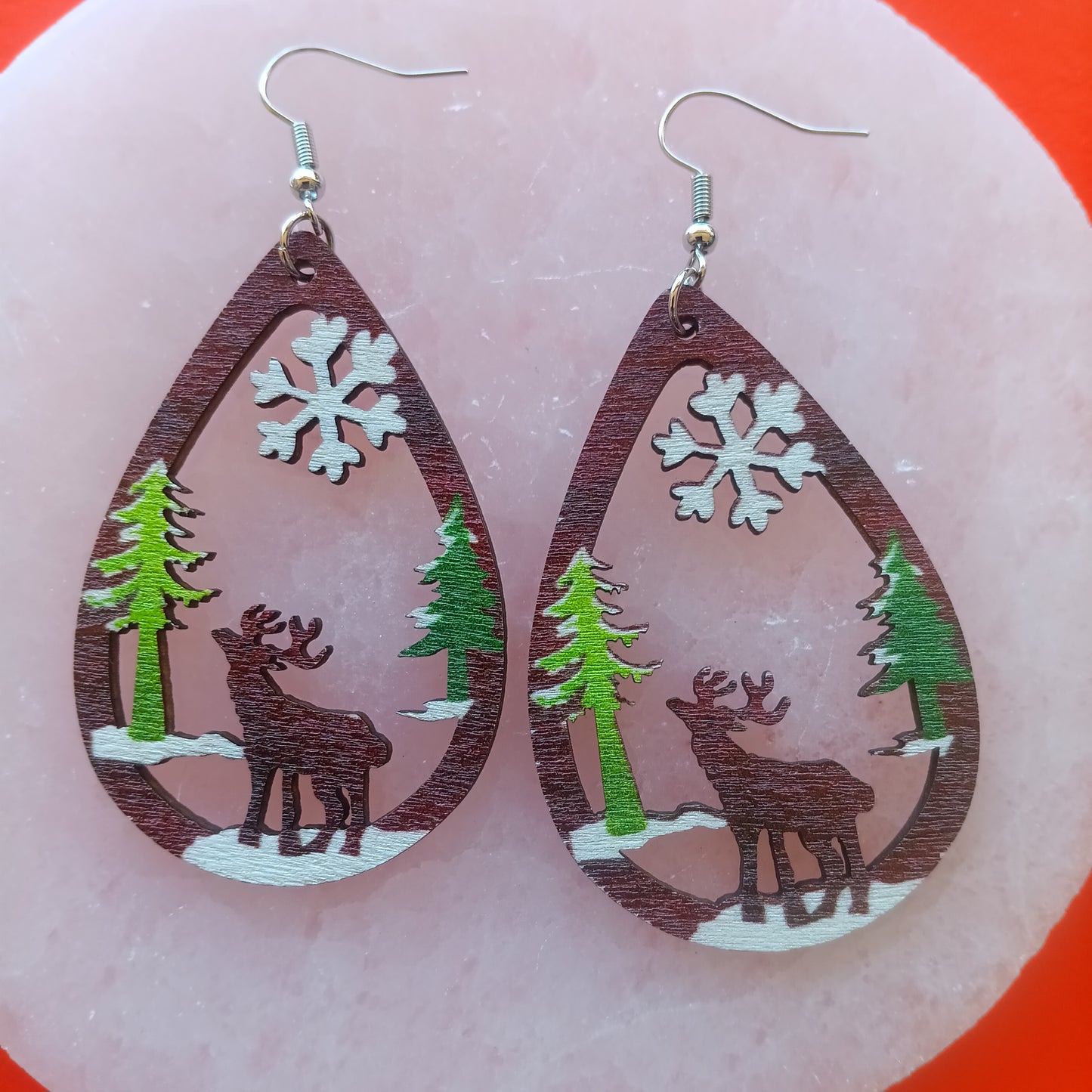 Winter Wonderland Reindeer/Moose Earrings