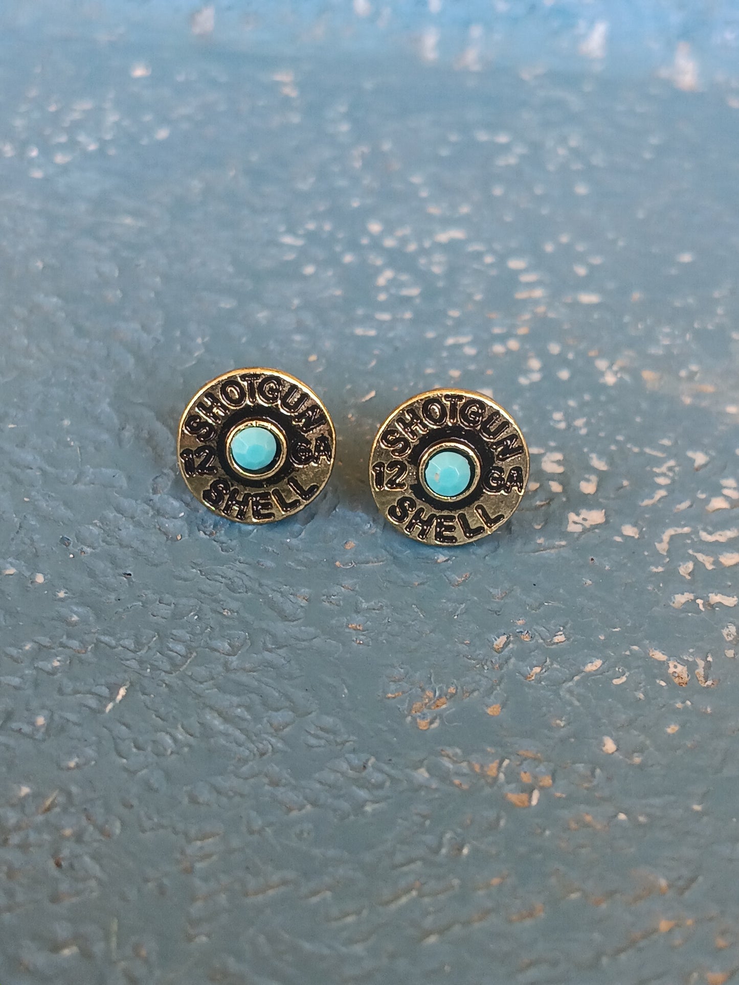 Retro Western Shotgun Shell Stud Earrings