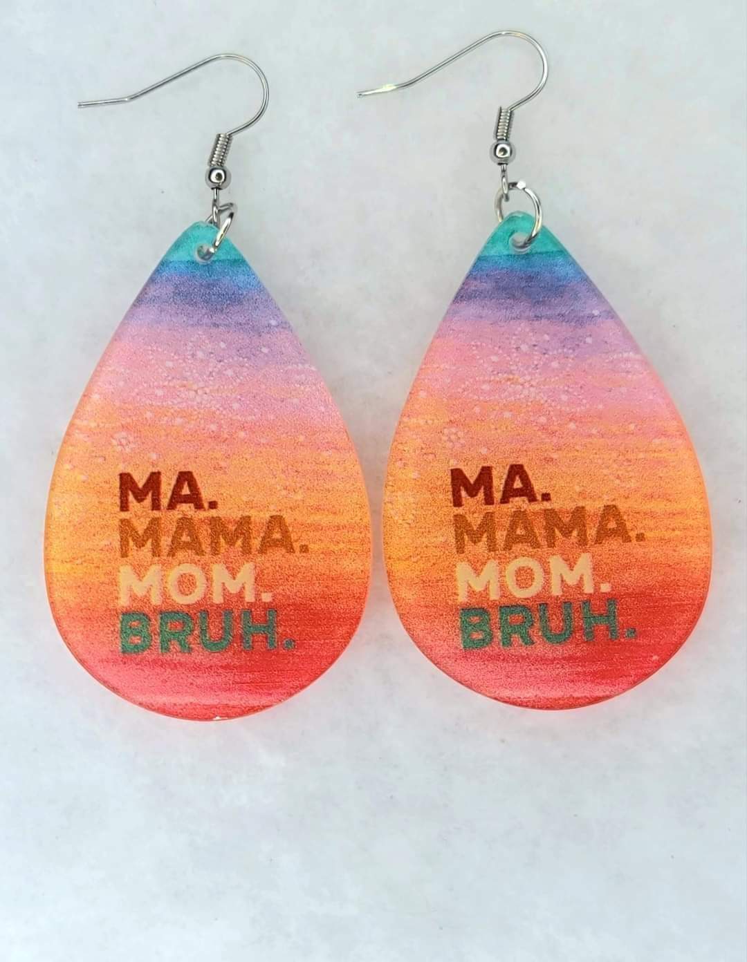 Beachy Summer Vibes Ma. Mama. Mom. Bruh Earrings