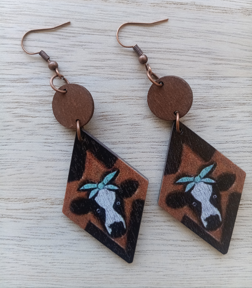 Farmhouse Cute Cow Earrings