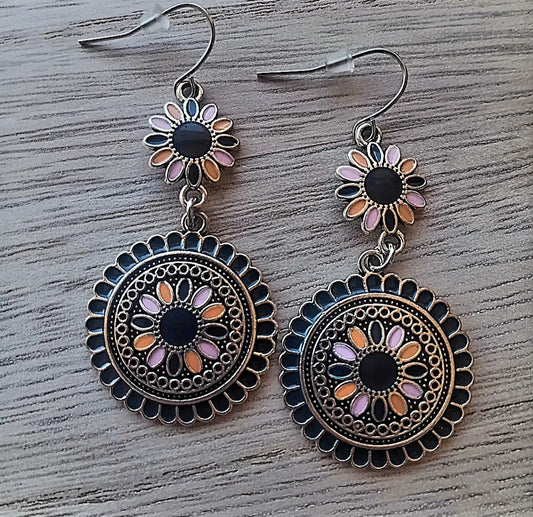 Colorful Floral Bohemian Earrings