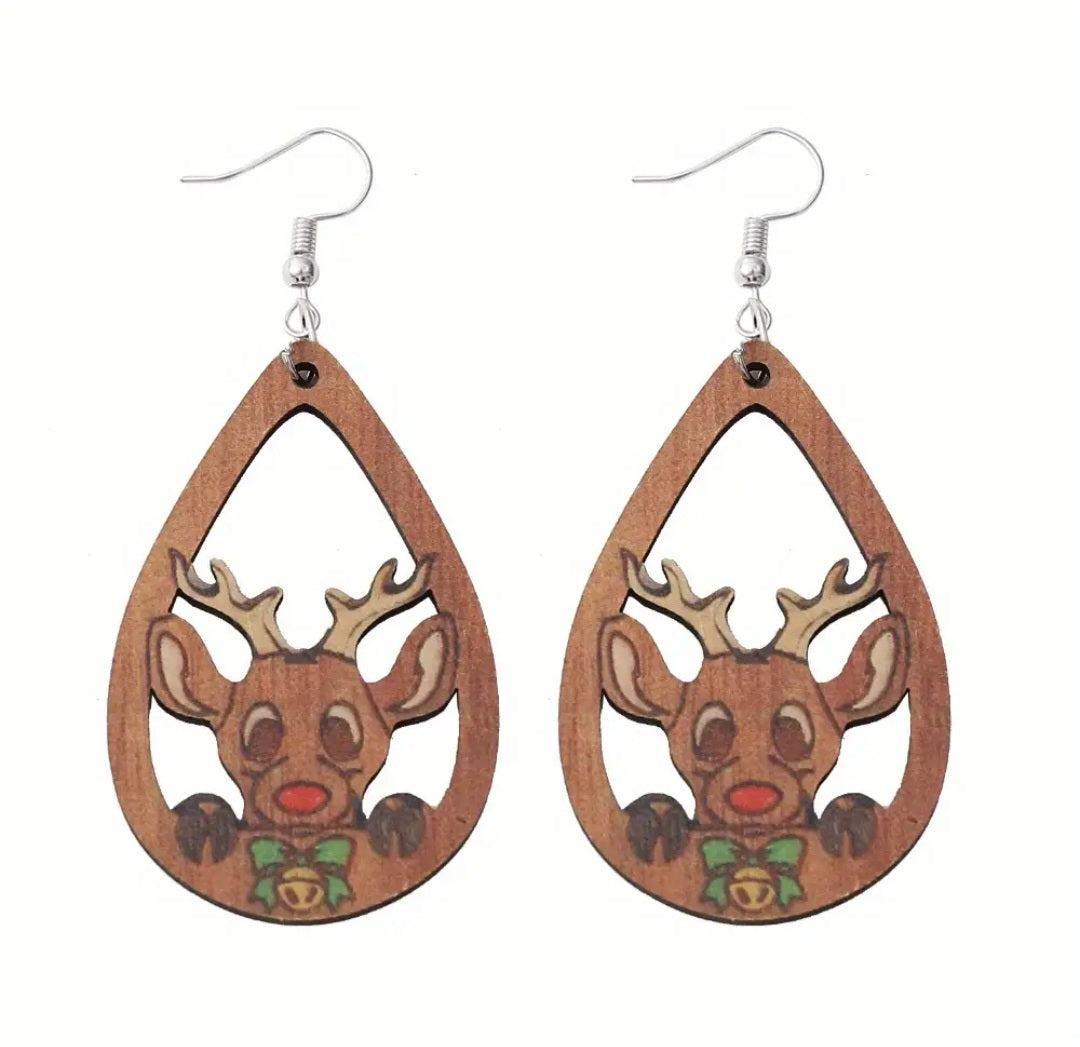 Cute Christmas Reindeer Earrings