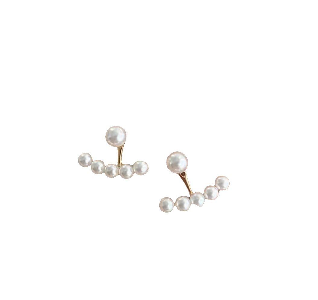 Elegant Pearl Huggie Earrings