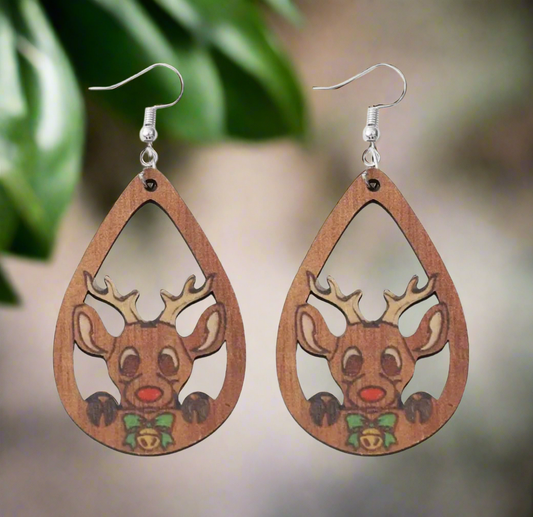 Cute Christmas Reindeer Earrings