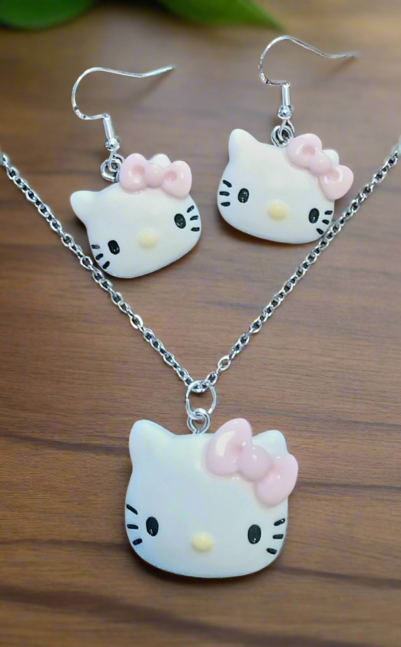 Super Cute Kitty Jewelry Set