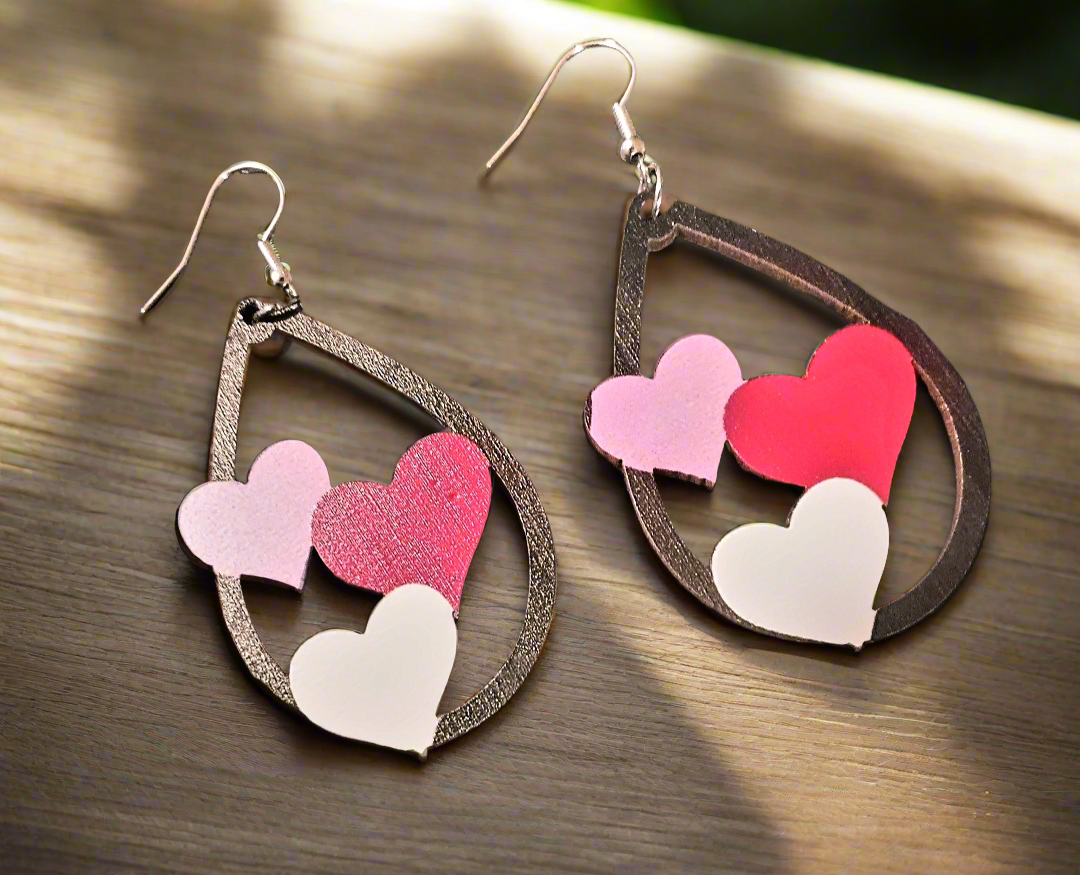 Colorful Heart Earrings