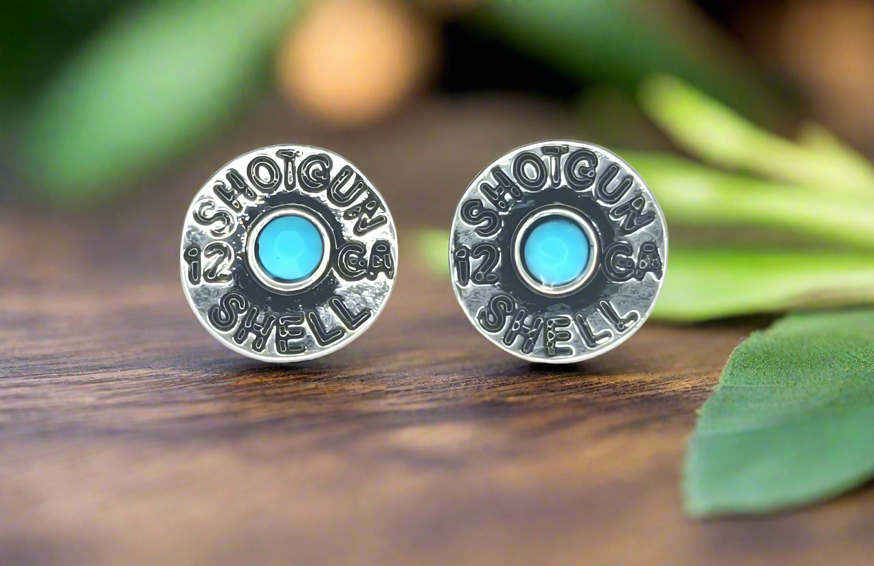 Retro Western Shotgun Shell Stud Earrings