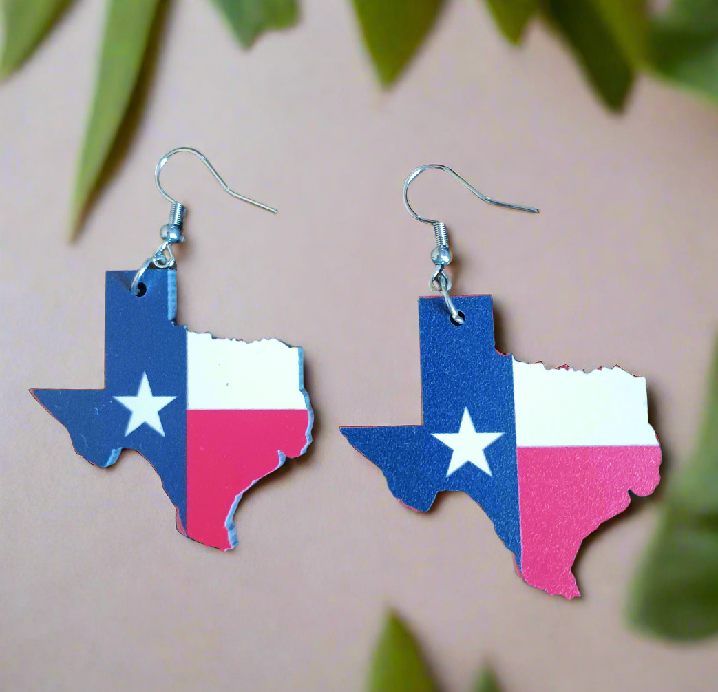 🇨🇱 Gorgeous Southern Charm 🇨🇱Rustic Red, White & Blue Texas Earrings