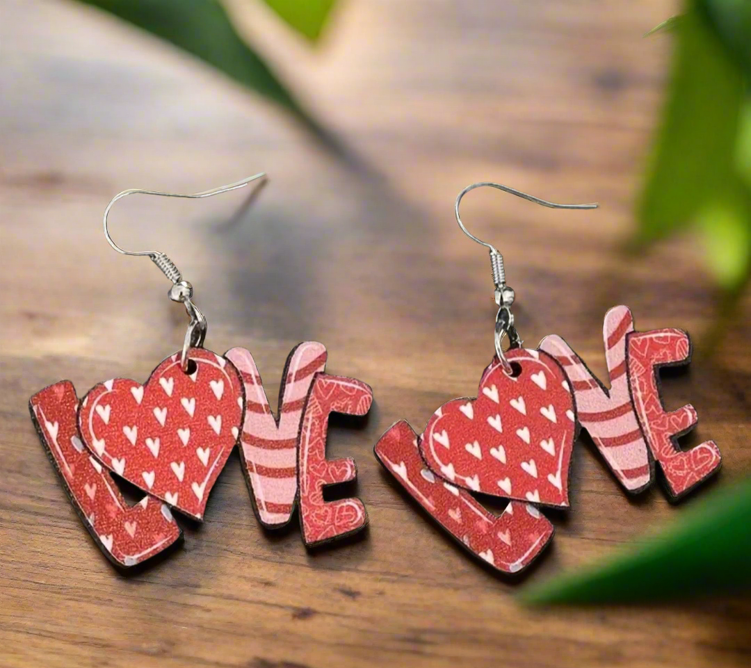 Adorable Red Heart Love Earrings