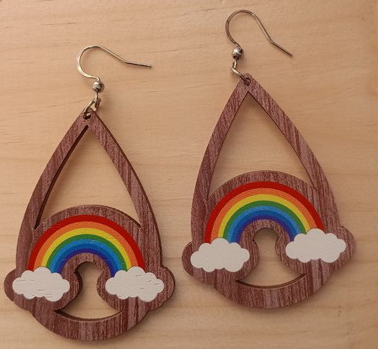 Rainbow Teardrop Earrings